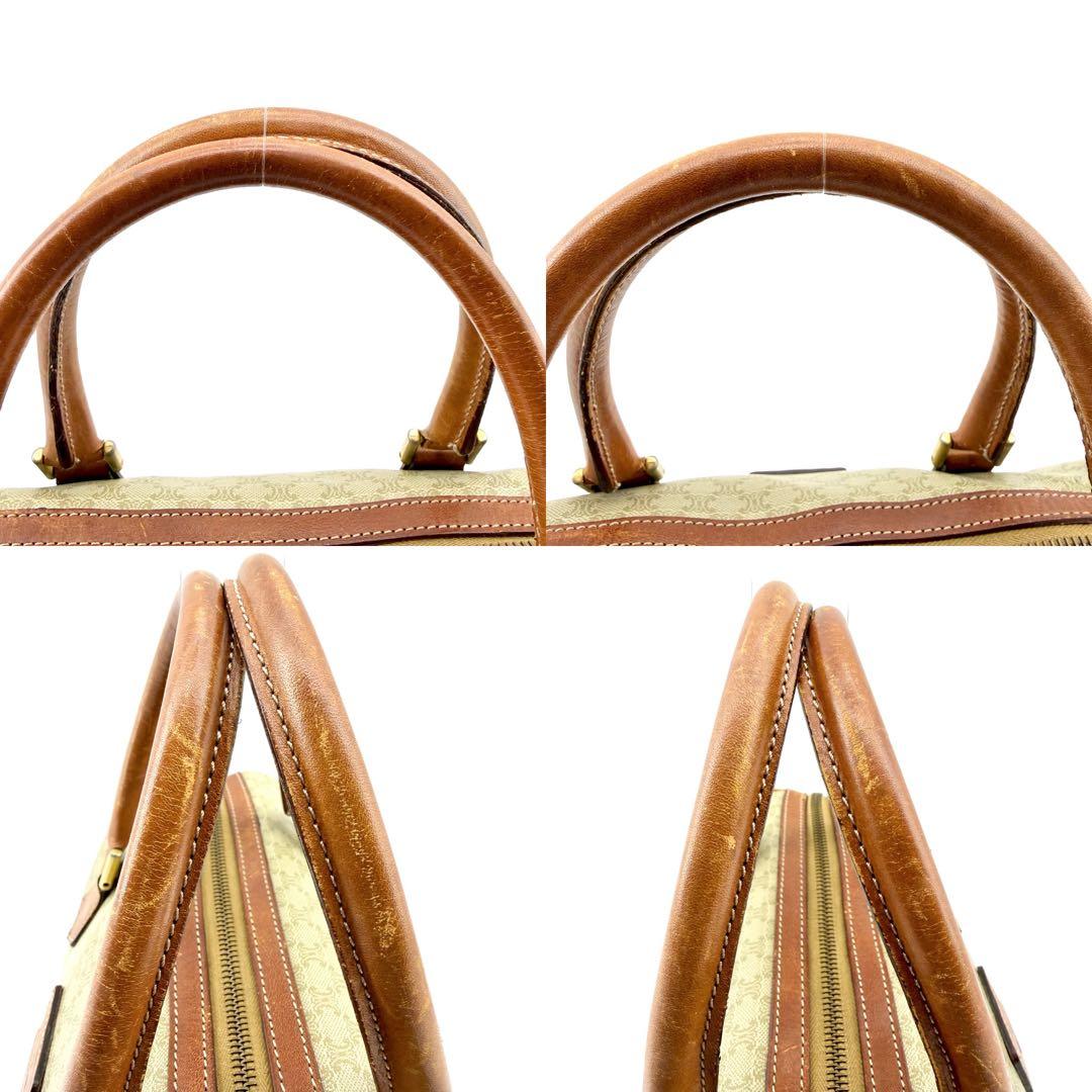 CELINE　マカダム柄　ミニボストンバッグ　2WAY　レザー　トリオンフ
