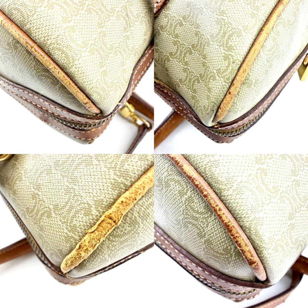 CELINE　マカダム柄　ミニボストンバッグ　2WAY　レザー　トリオンフ
