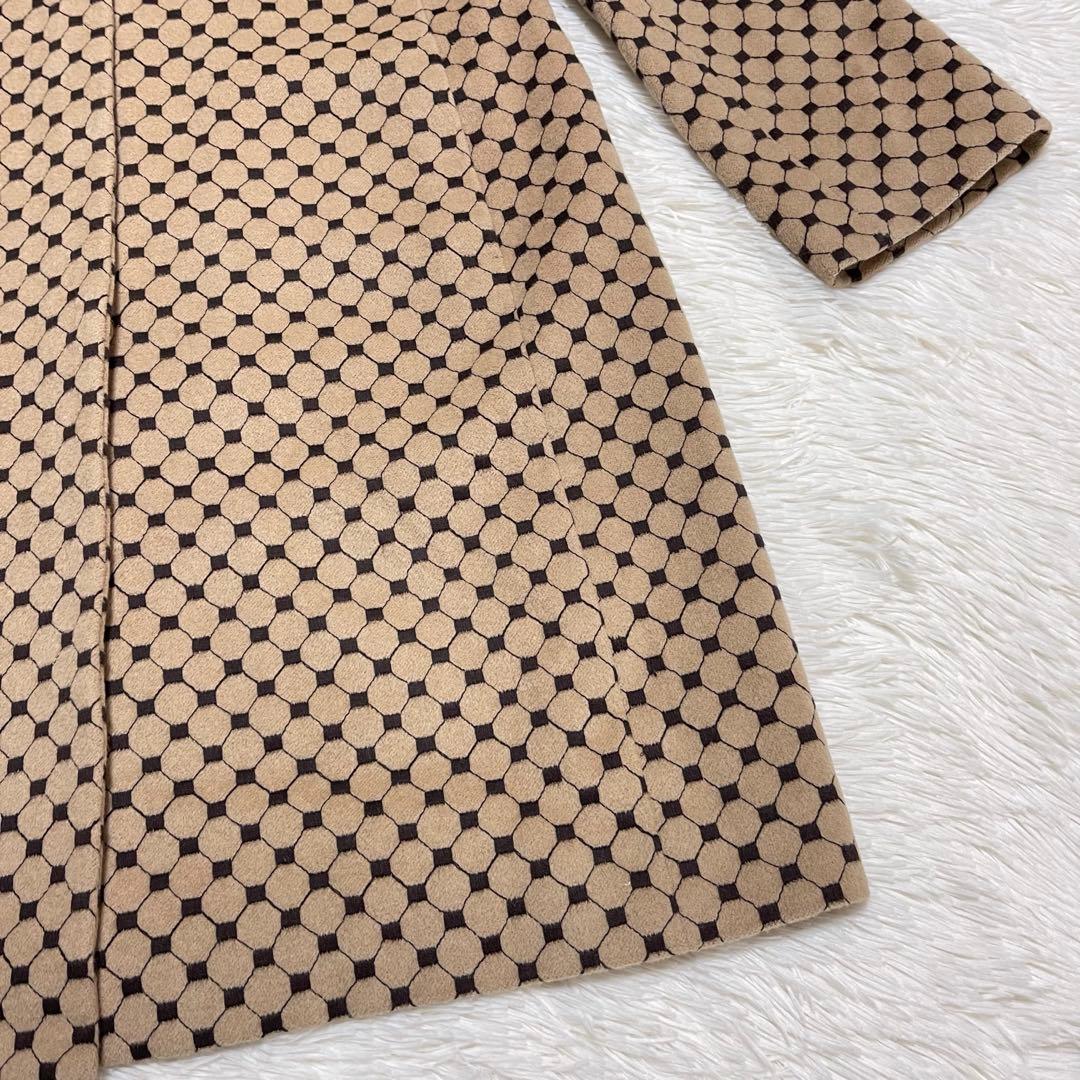 TOCCA ブラウン系　総柄　刺繍 ロングコート　エレガント　サイズ6