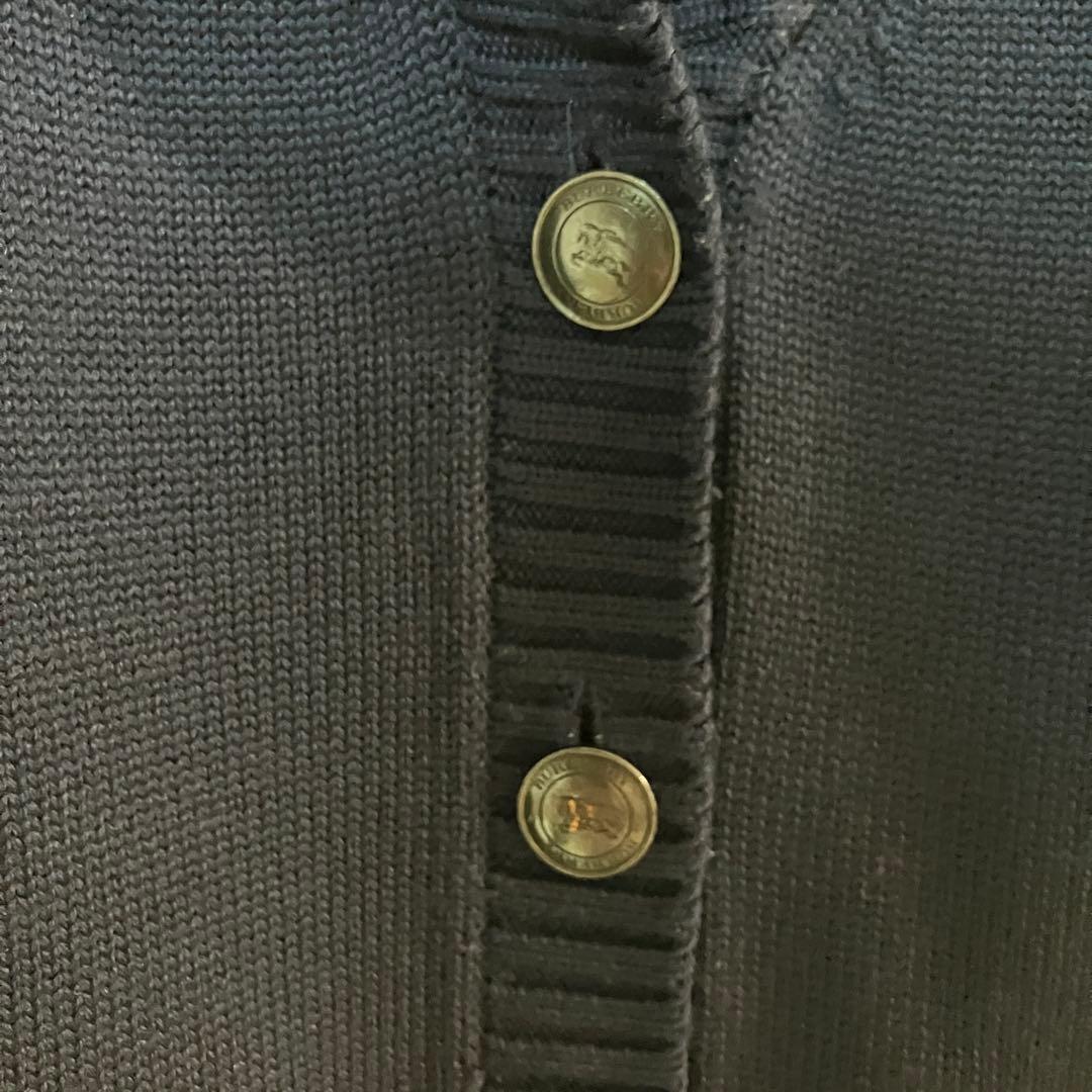 【美品】BURBERRY LONDONウール100％ ショールカラーカーディガン