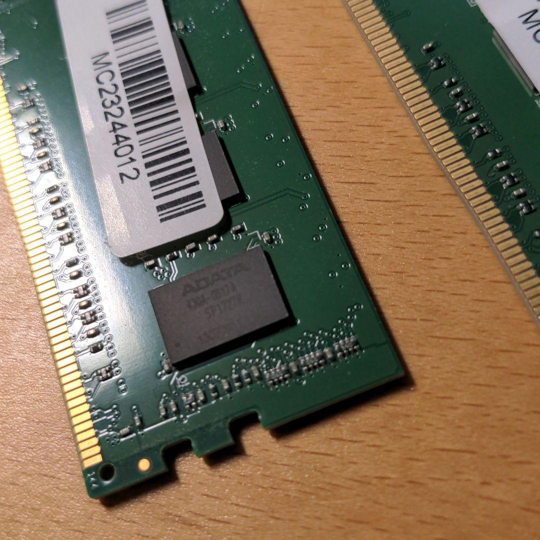 ADATA デスクトップPC用増設メモリ　8G✕2枚