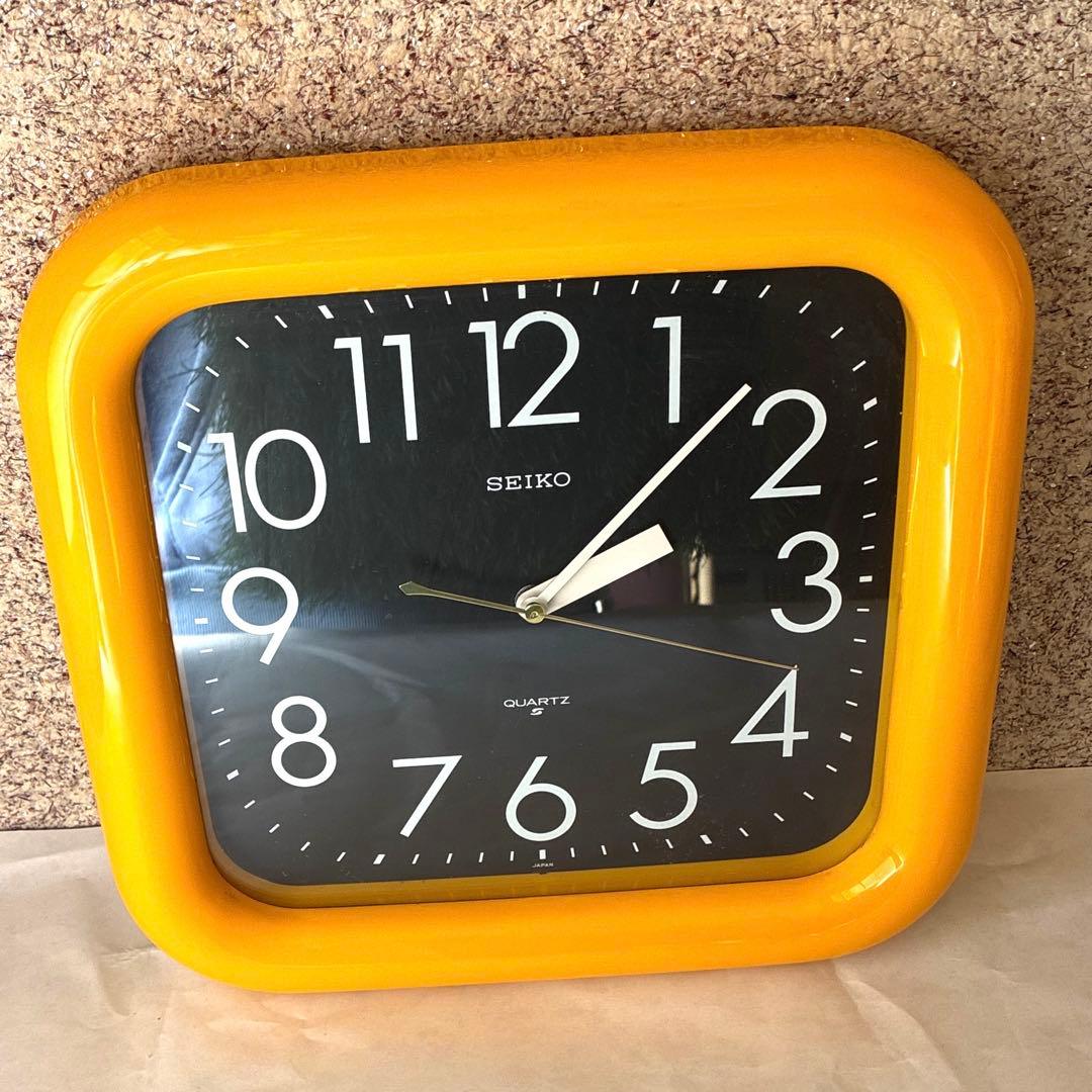d*2様 昭和レトロ 動作品 セイコー SEIKO 掛時計 ポップ 80年代　当