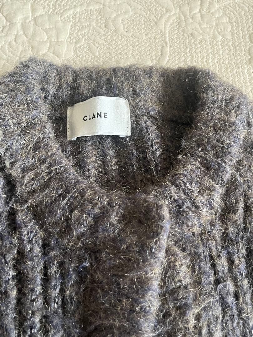 CLANE COLOR MOHAIR SHAGGY CARDIGAN クラネ