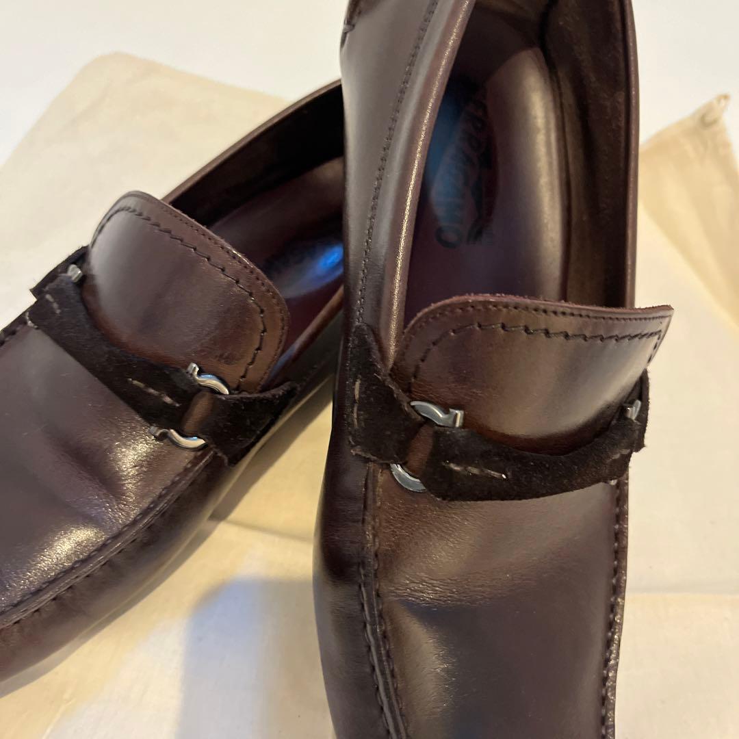 SF-4【USED美品】フェラガモ・スリッポン7.5EEE25.5~26.5cm