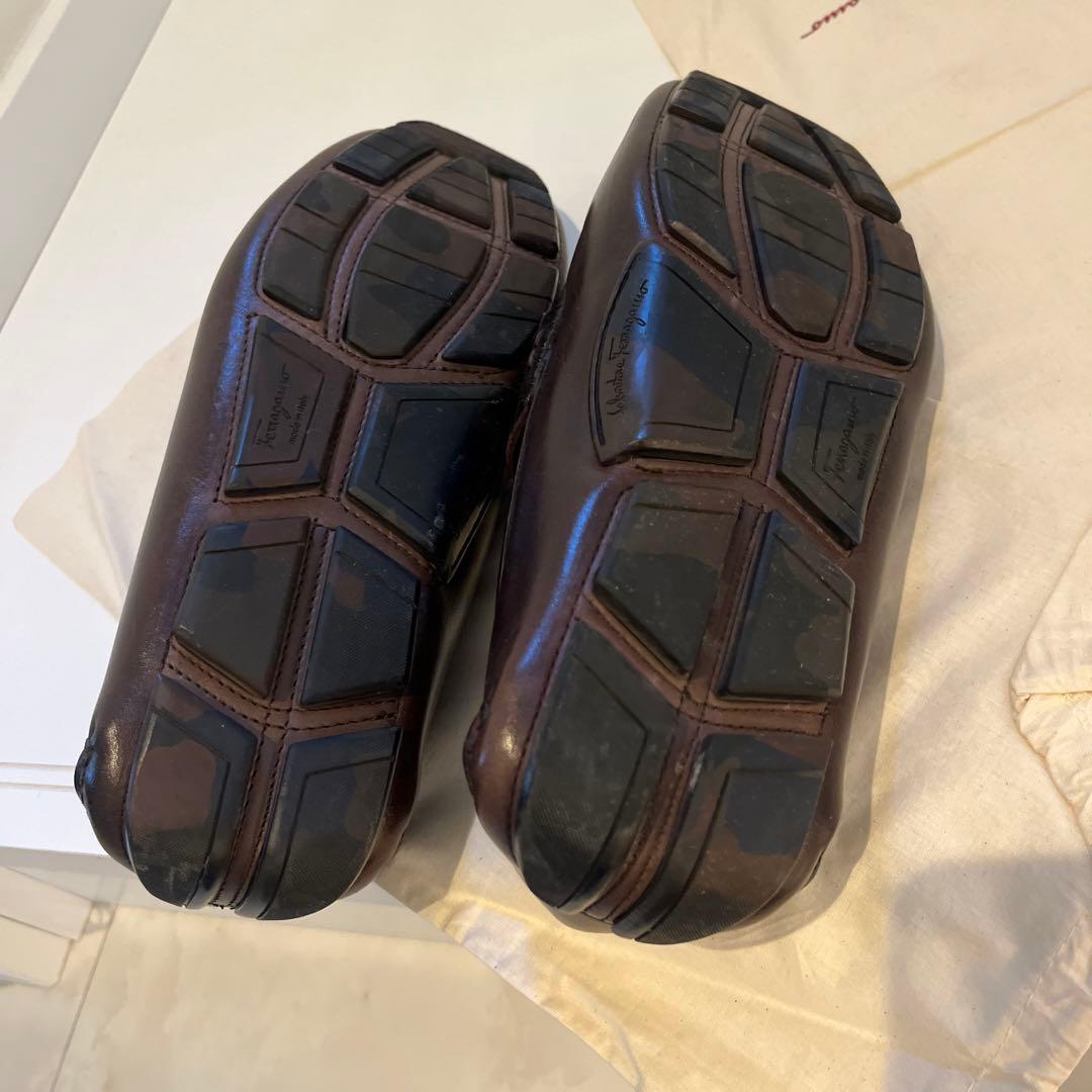 SF-4【USED美品】フェラガモ・スリッポン7.5EEE25.5~26.5cm