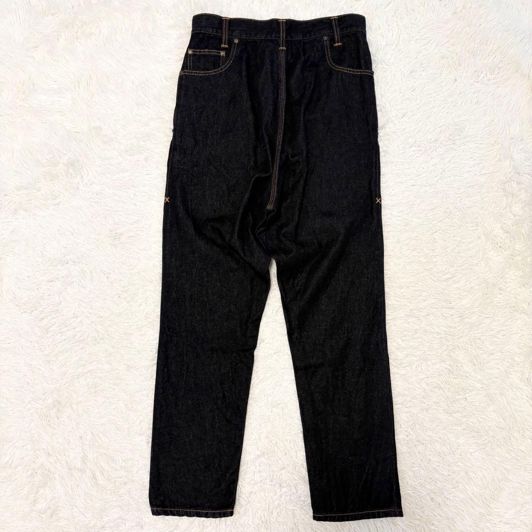 メルシーボークー × Lee うしろまえ サルエルデニム ブラック M
