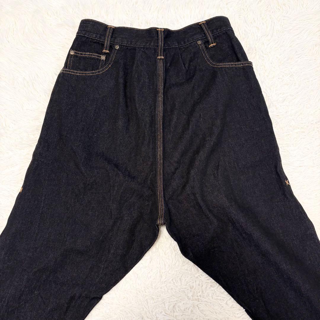 メルシーボークー × Lee うしろまえ サルエルデニム ブラック M
