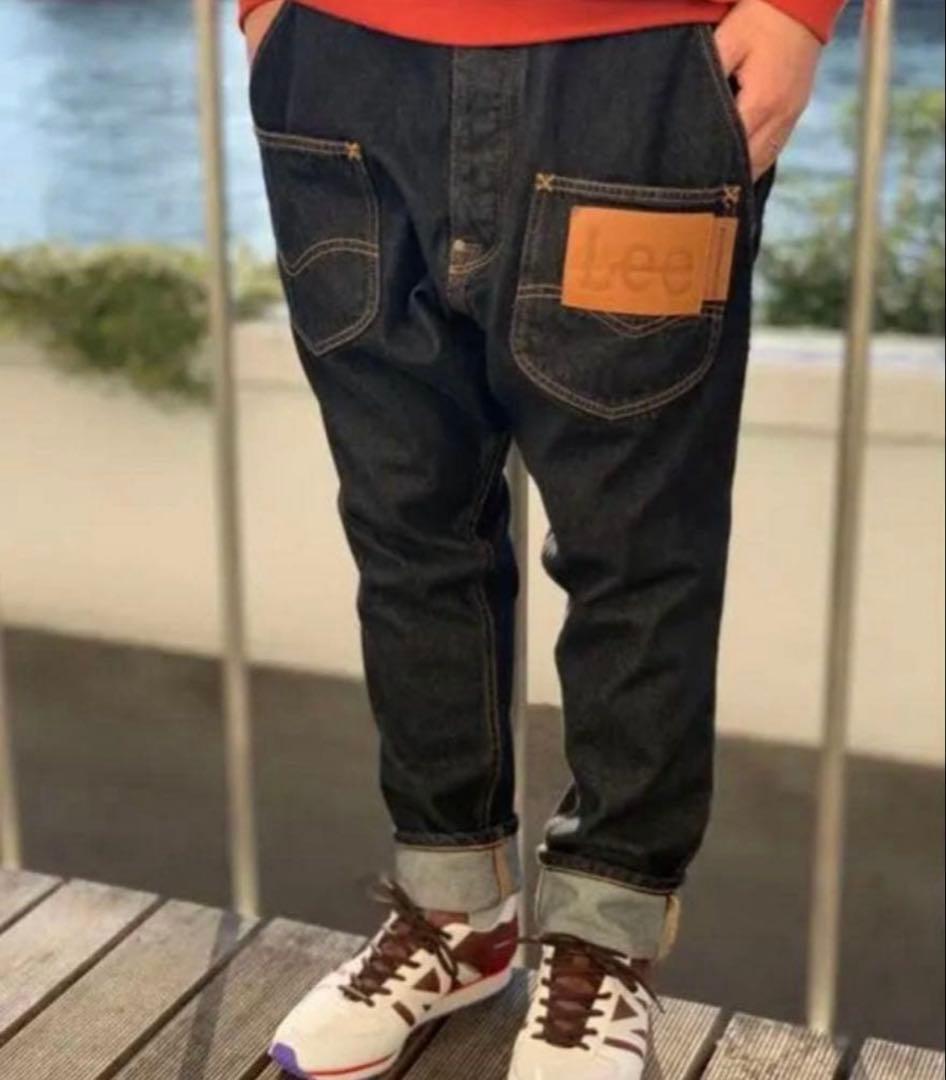 メルシーボークー × Lee うしろまえ サルエルデニム ブラック M