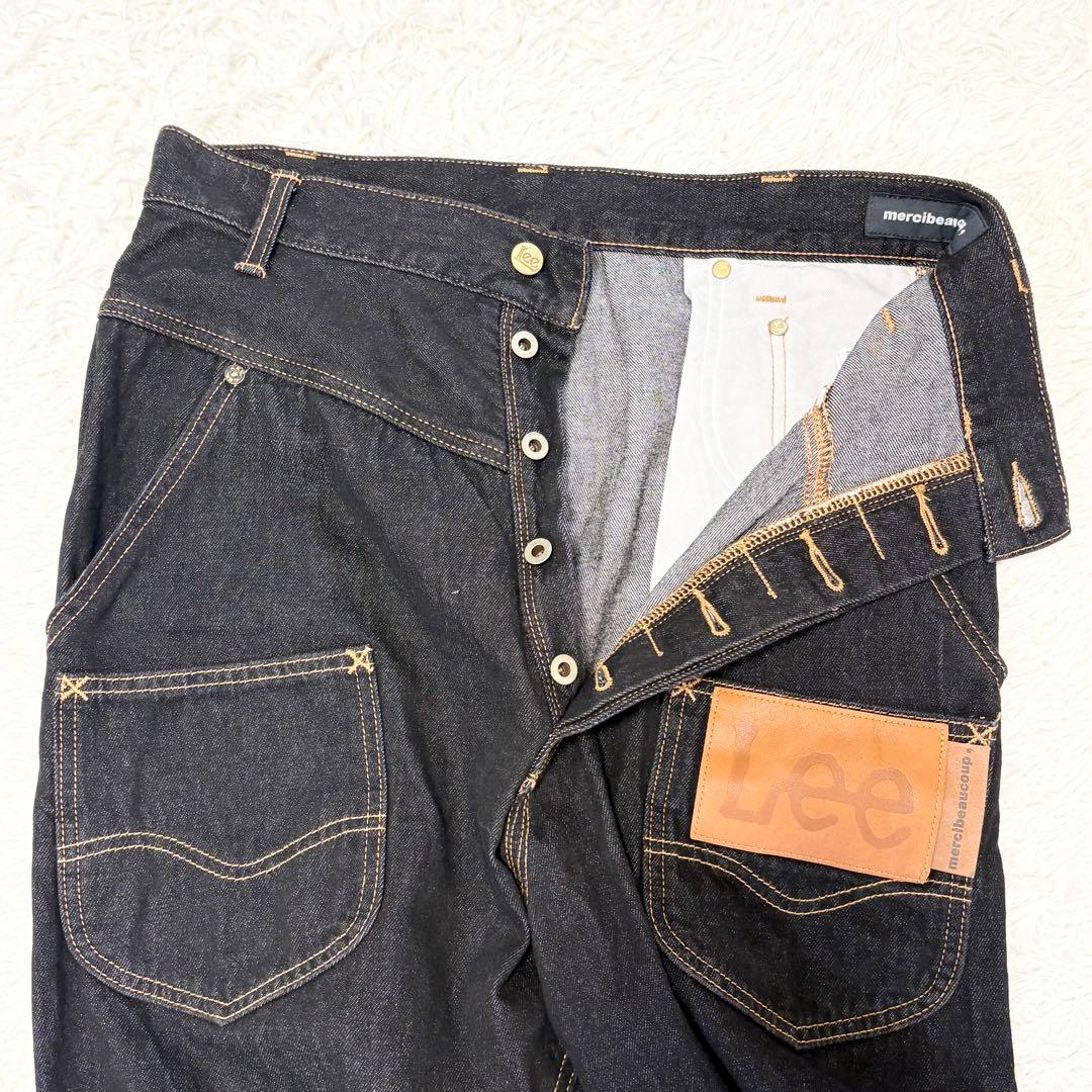 メルシーボークー × Lee うしろまえ サルエルデニム ブラック M