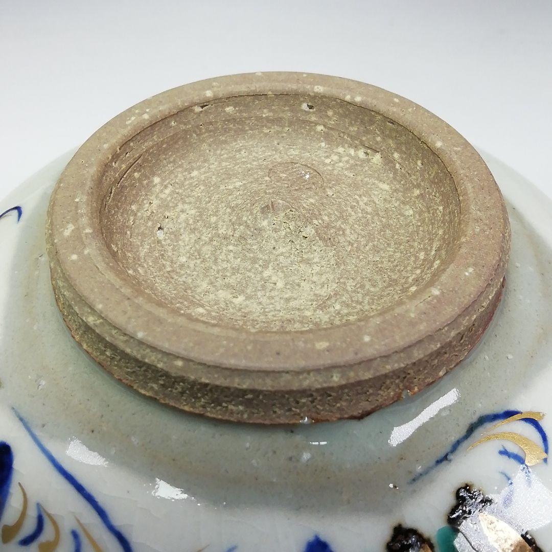 Ｓ３６３　茶碗　『乾山写　菖蒲紋茶碗』『大石督幸作』『京焼』共箱　抹茶碗　茶道具