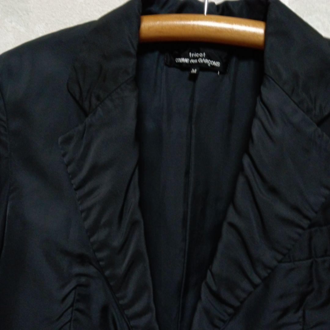 COMME des GARCONS 黒 テーラードサテンジャケット M