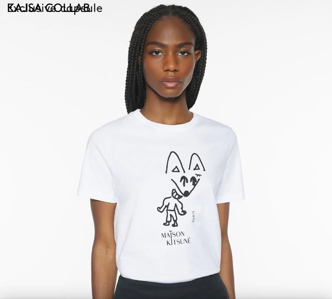 MAISON KITSUNÉ アートプリント Tシャツ 半袖 ホワイト新品未使用