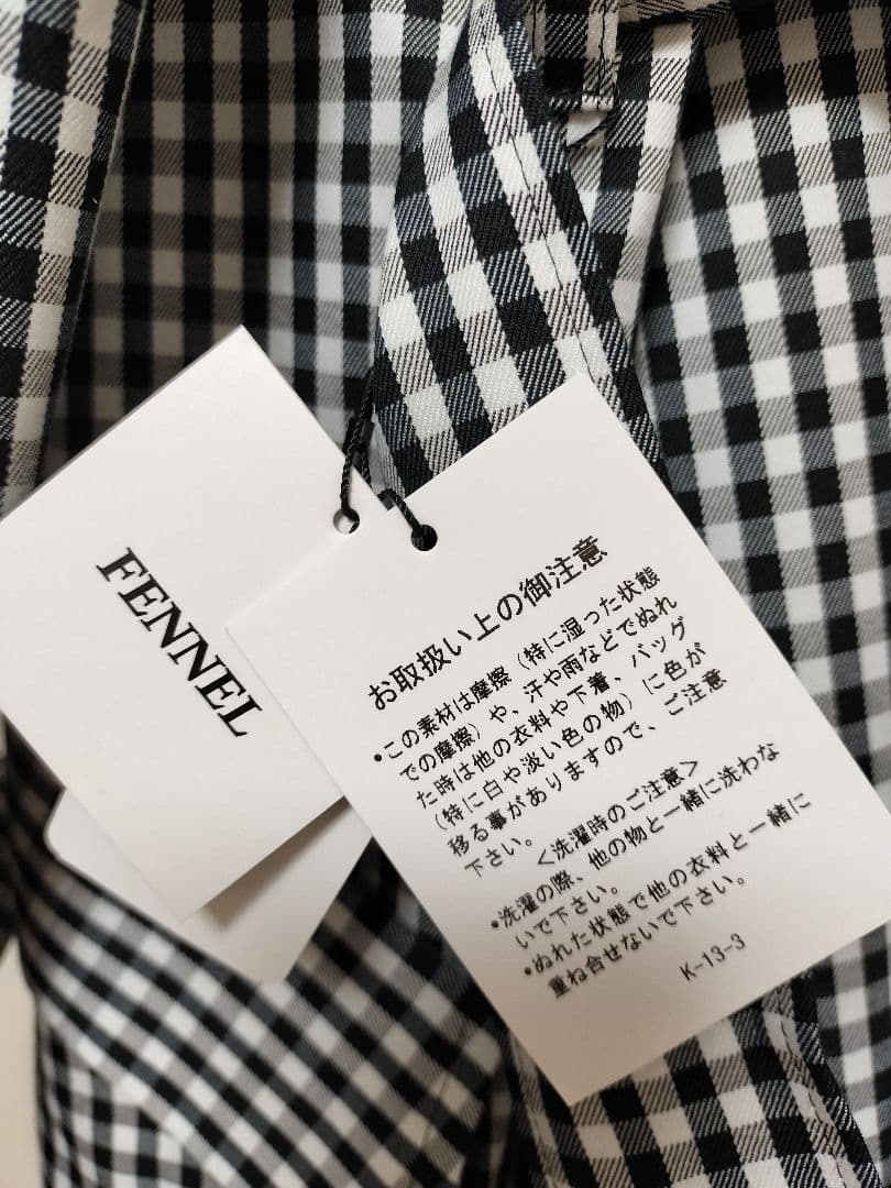 新品未使用　ヤマダヤ　FENNEL ギンガムチェック ロングトレンチコート
