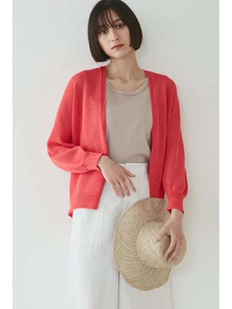 【新品タグ付き】human woman ペーパーヤーンカーディガン