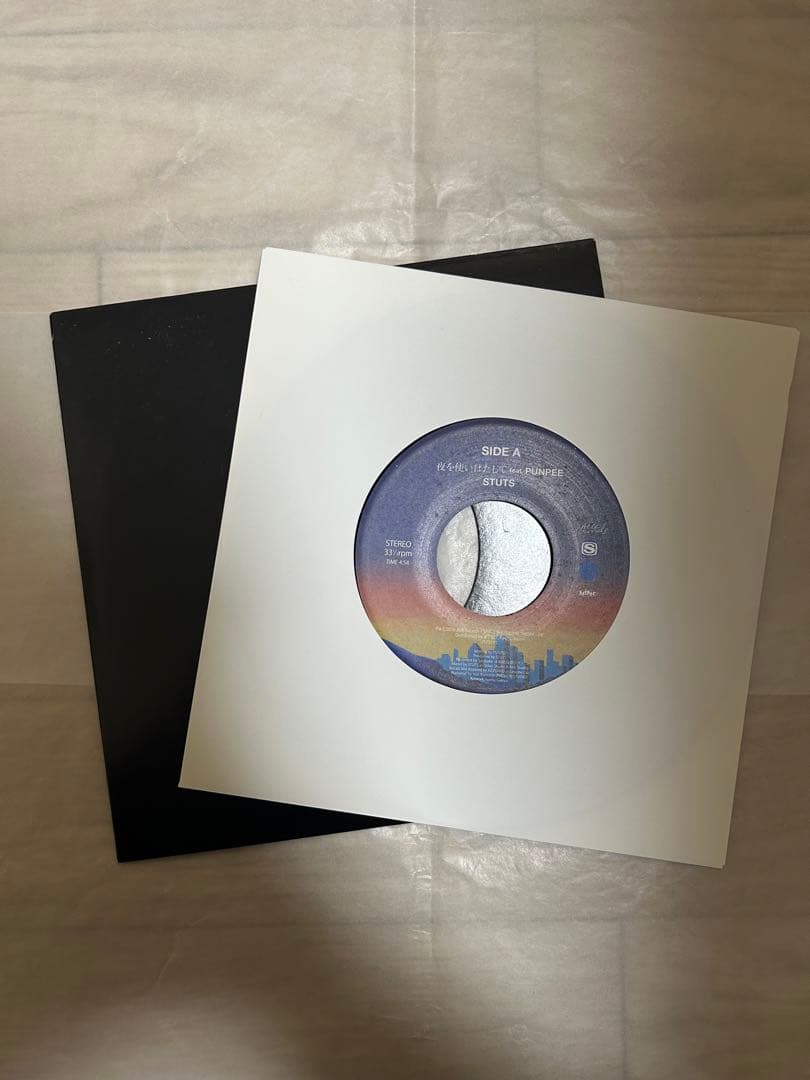 STUTS 夜を使いはたして feat.PUNPEE 7インチレコード