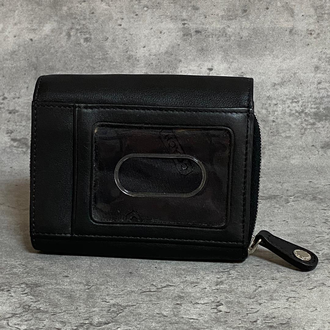 ✨極美品✨ COACH コーチ 二つ折り財布 黒 レザー パスケース
