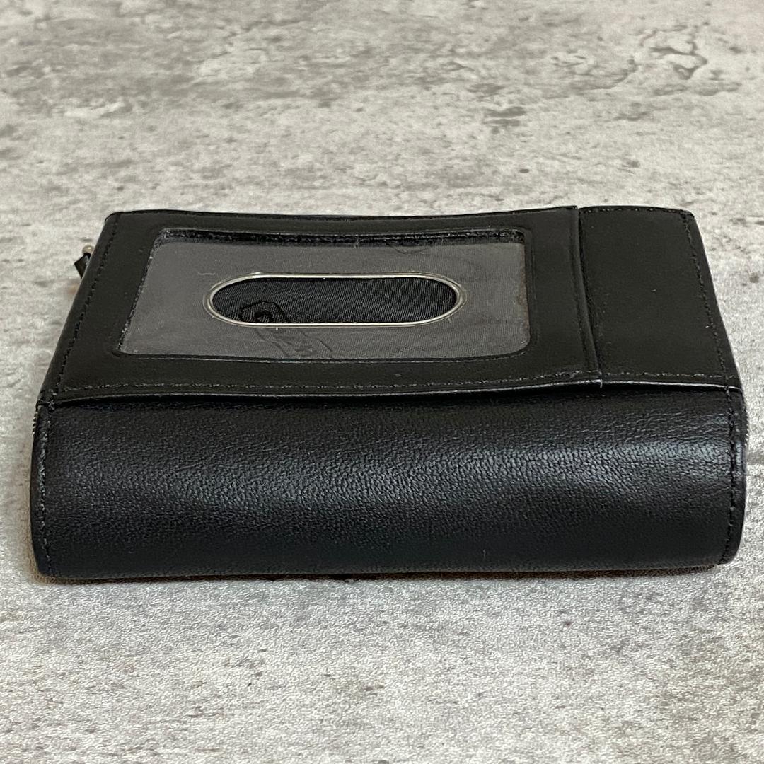 ✨極美品✨ COACH コーチ 二つ折り財布 黒 レザー パスケース