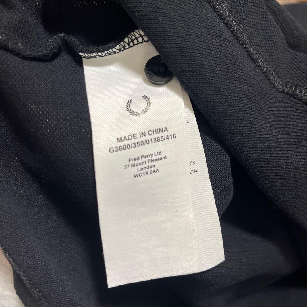 FRED PERRY ネイビー ポロシャツ 半袖 UK 16