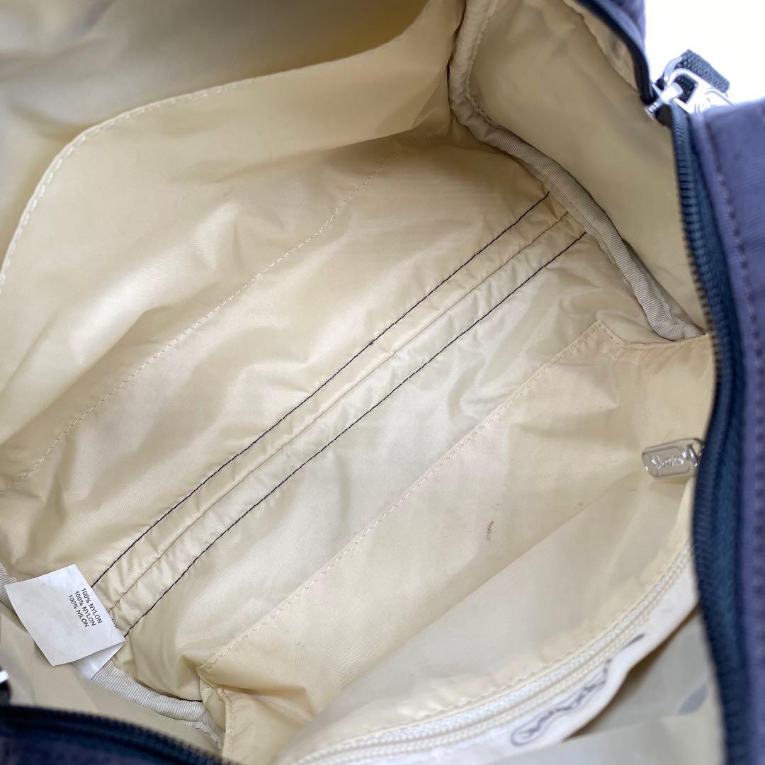 【美品】レスポートサック ミニボストン フォレストキルト ナイロン ブラック
