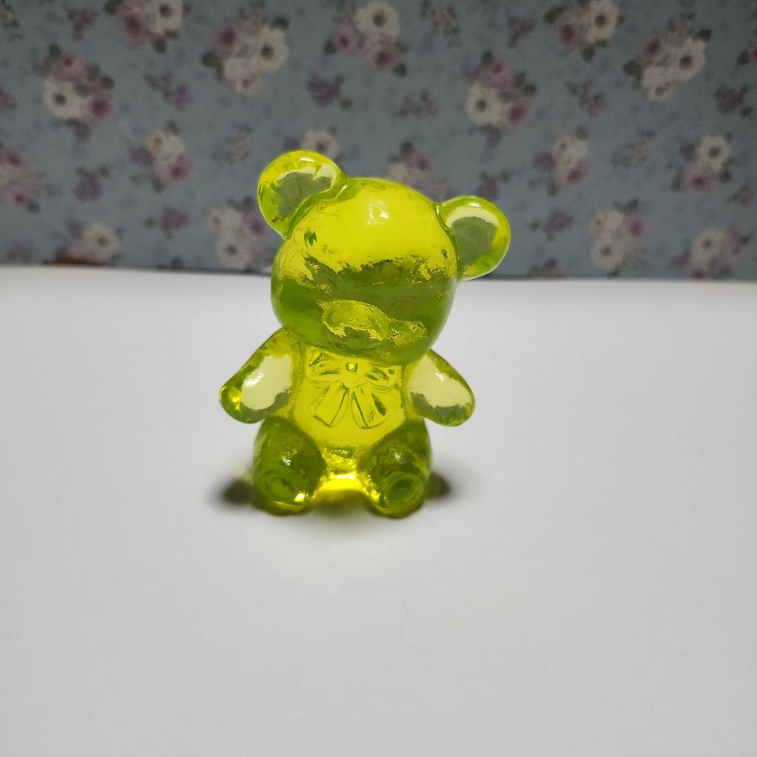 ウランガラス 熊の置物 発光確認済！ 昭和レトロ ヴィンテージ 珍品