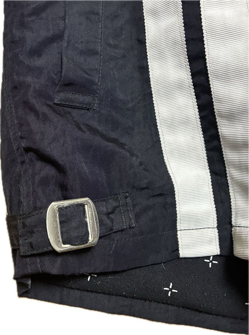 RUDEGALLERY刺繍レーシングジャケットM黒ブラックブルゾンワッペン白