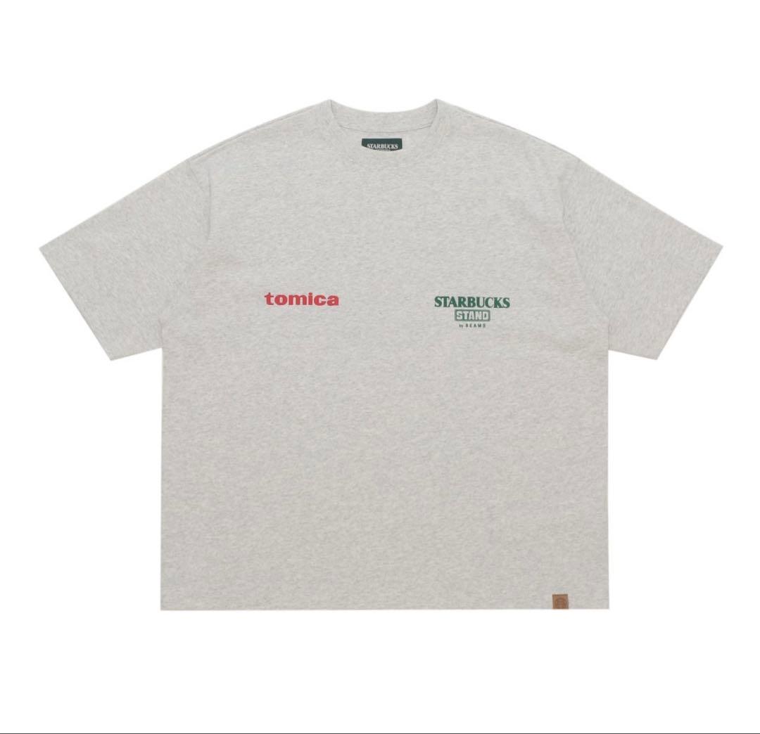 STARBUCKS STAND by BEAMS トミカ Tシャツ S グレー