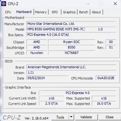 グラフィックボード・グラボ・ビデオカード MSI B550 GAMING EDGE WIFI + Ryzen 5600x