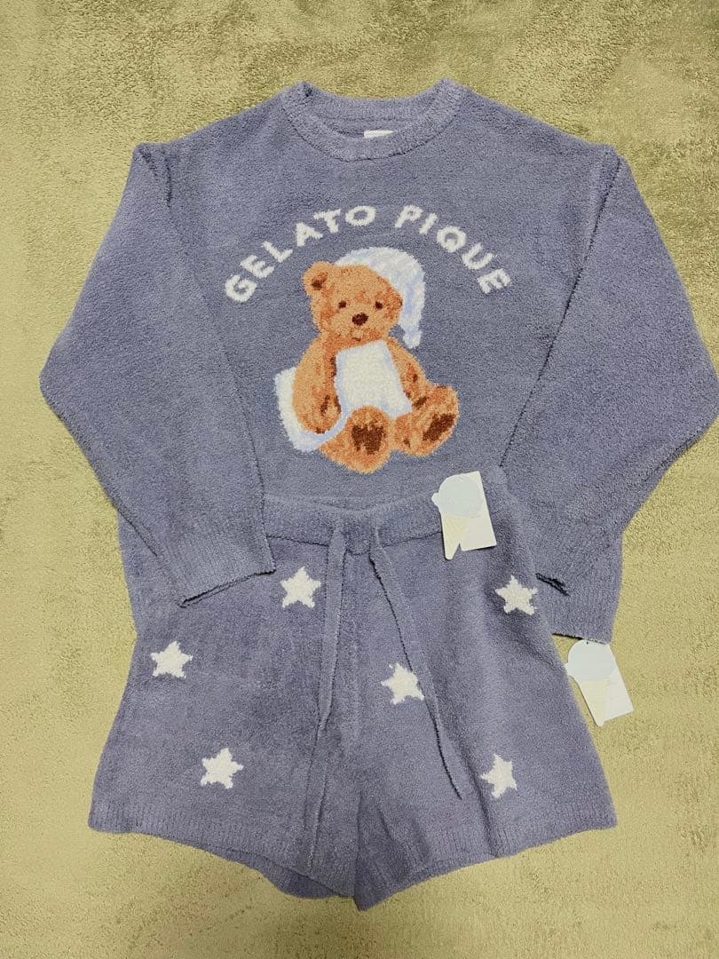 【新品未使用】gelato pique ジャガードプルオーバー&ショートパンツ