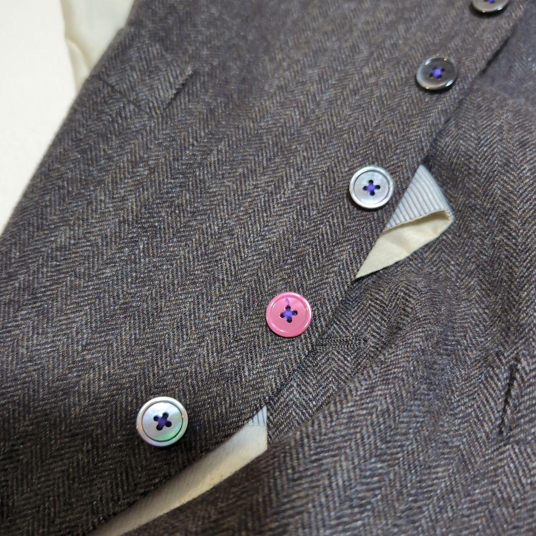 PaulSmith LONDON 日本製 メンズヘリンボーン織りジレ ベスト L