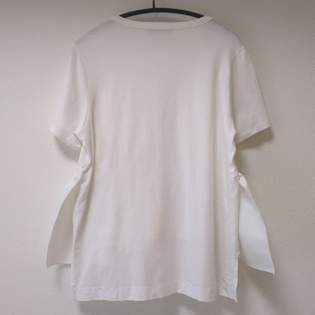 【美品】ヨーコチャン　ペプラムカットソー　Tシャツ　ホワイト　フリル　38