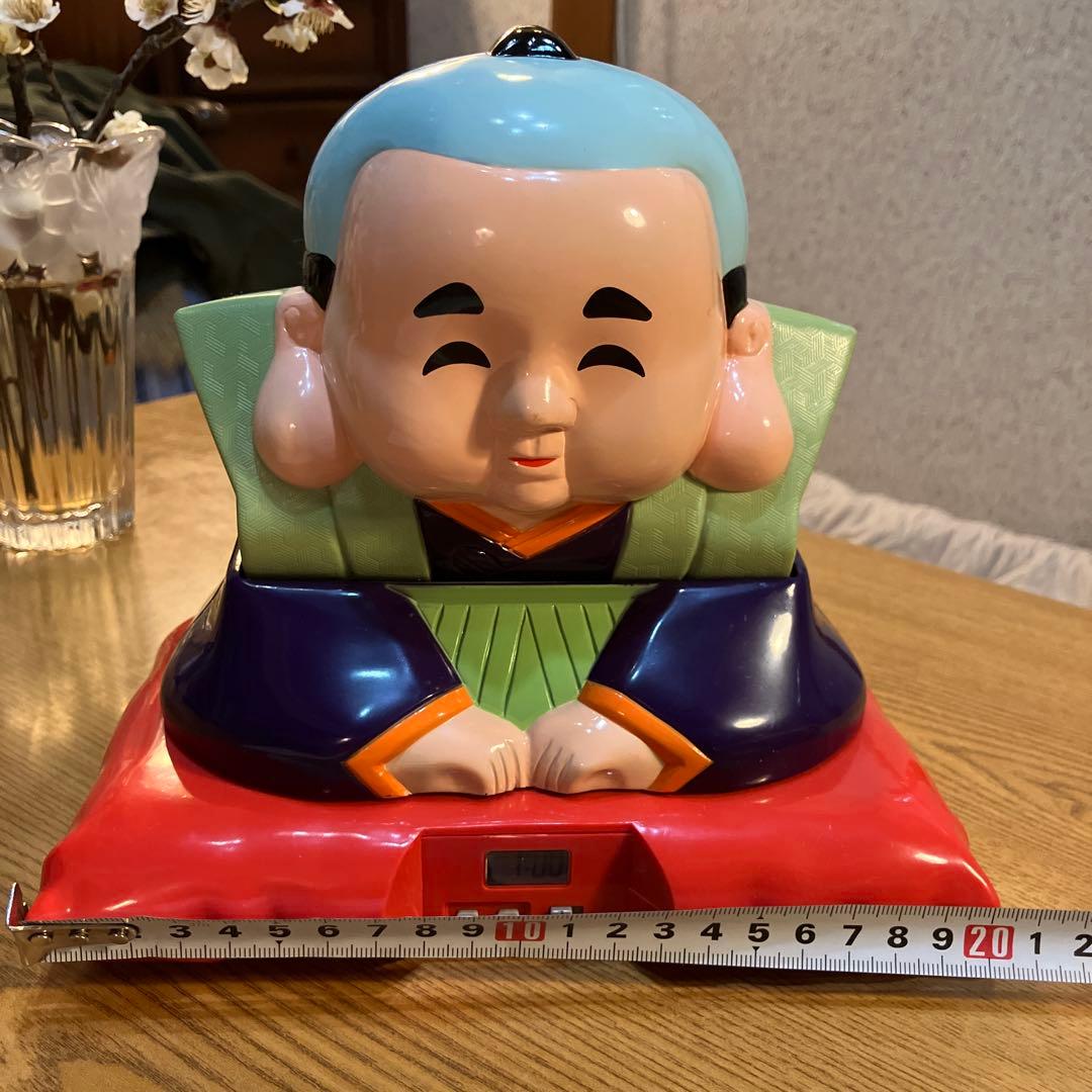 ★ 非売品 江崎グリコノベルティ景品 / 招福 からくりおじぎ時計　福助