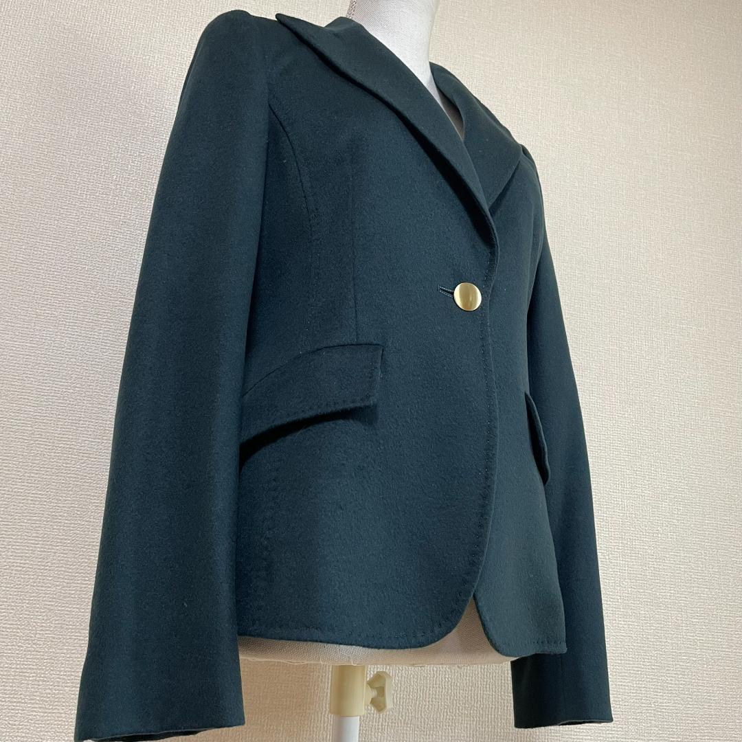クリスチャンオジャール グリーン カシミア100% ジャケット 11AT 秋冬