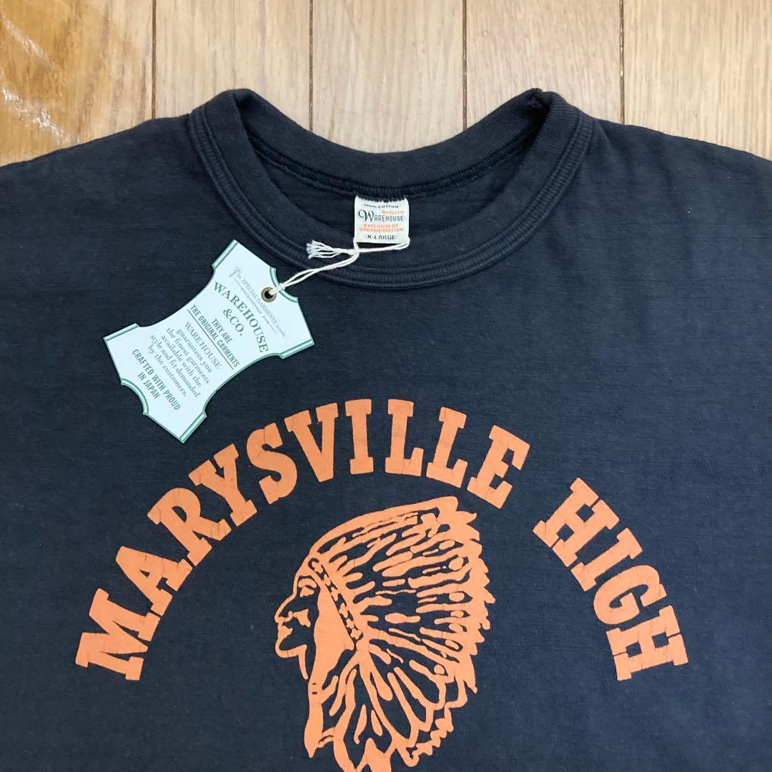 ウエアハウス　Tシャツ　\"MARYSVILLE HIGH\"　スミクロ　XLサイズ