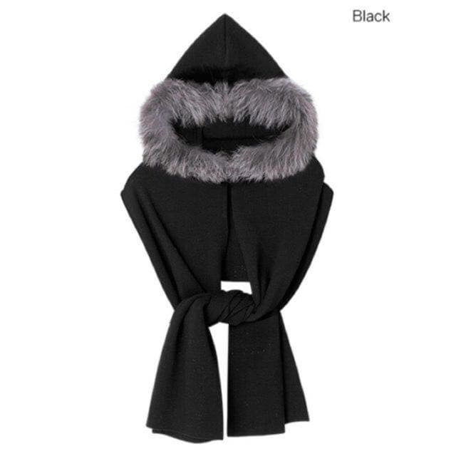 ★A❤︎★Chesty♡新品フード付きファーストール　BLACK