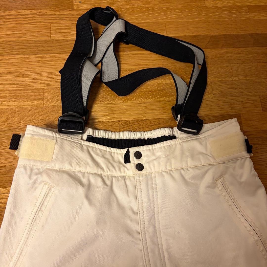 Burton スノーボードパンツ サスペンダー付き ホワイト　バートン