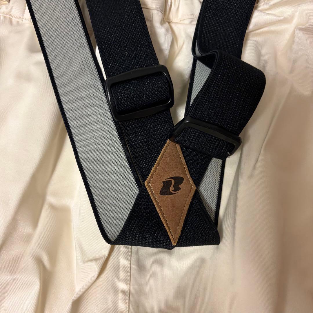 Burton スノーボードパンツ サスペンダー付き ホワイト　バートン