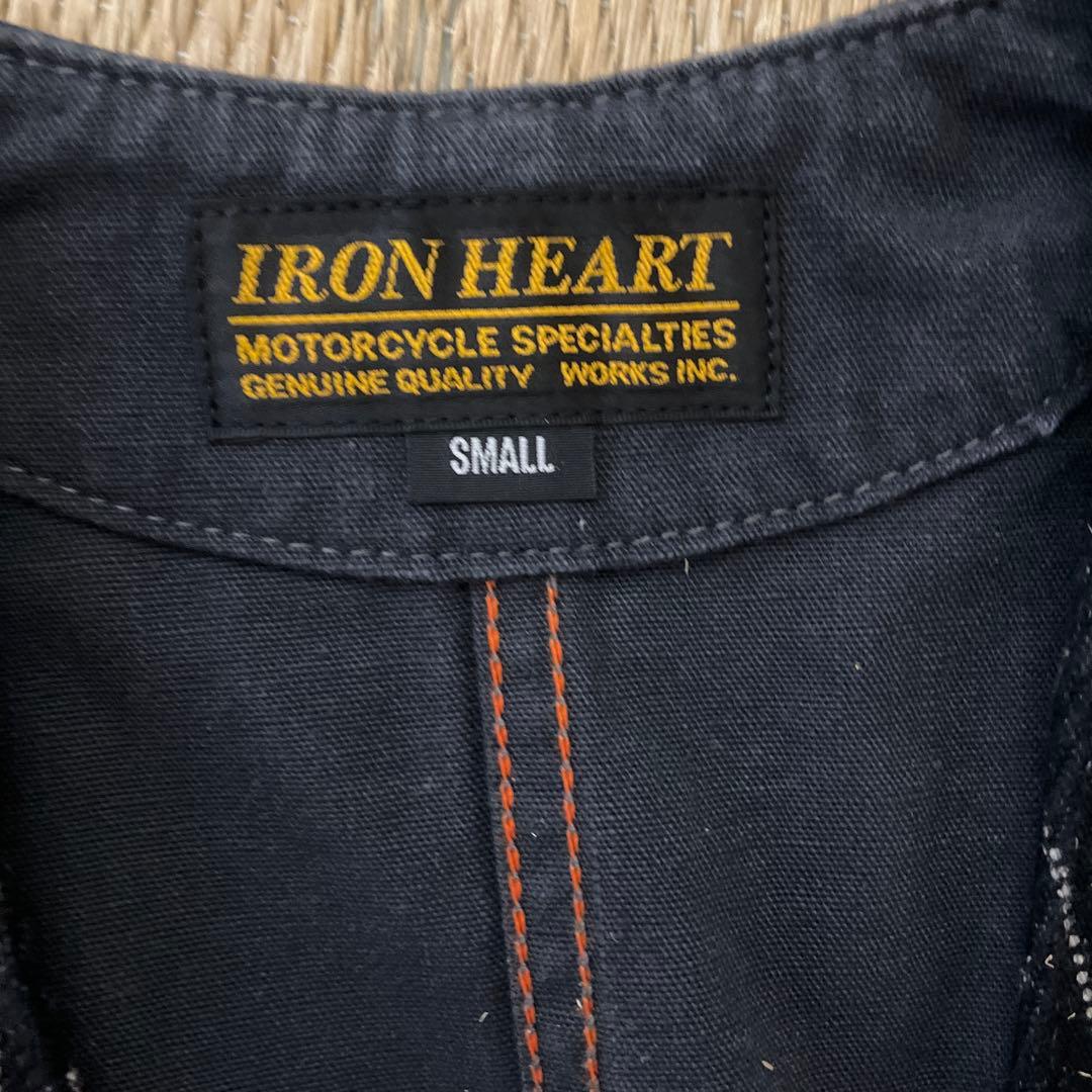 IRON HEART ブラックストライプ ベスト　アイアンハート　size S