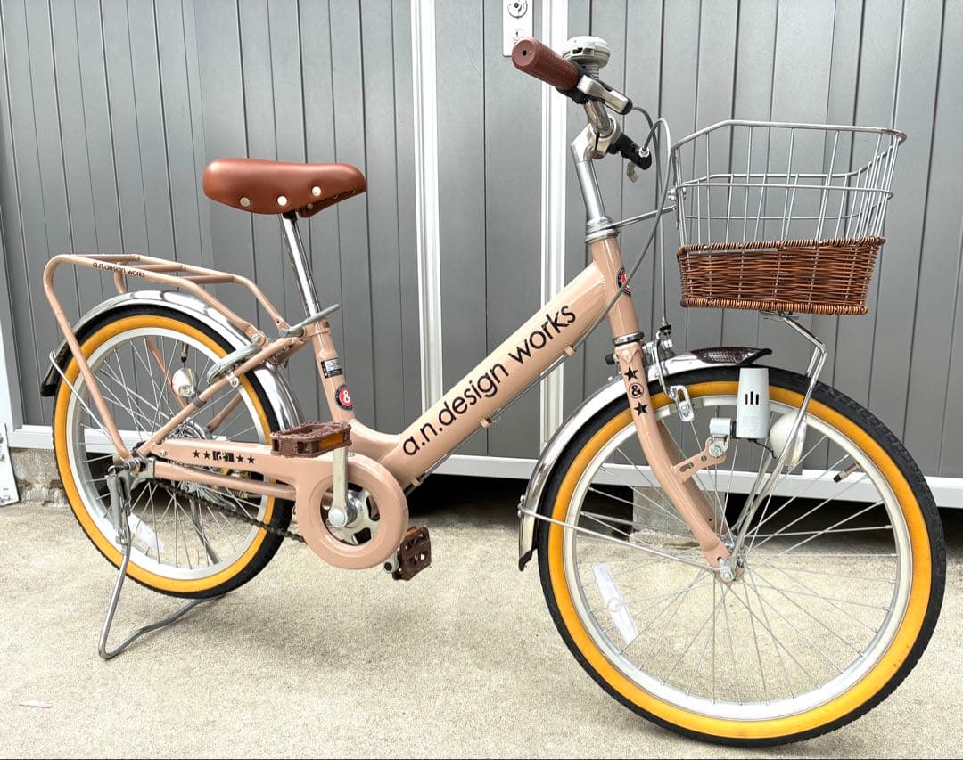 a.n.design works 子供用自転車 20インチ ベージュ