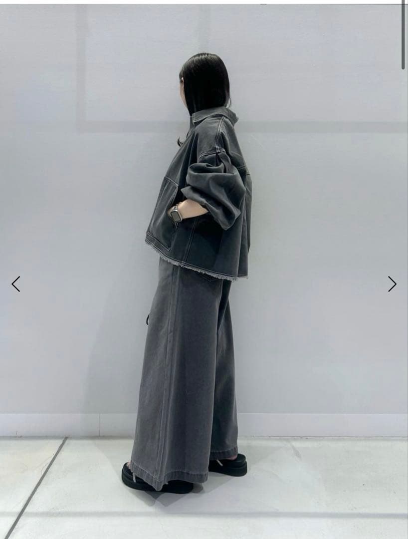 新品未使用 ヤマダヤ Vin クロップドワイドデニムパンツ