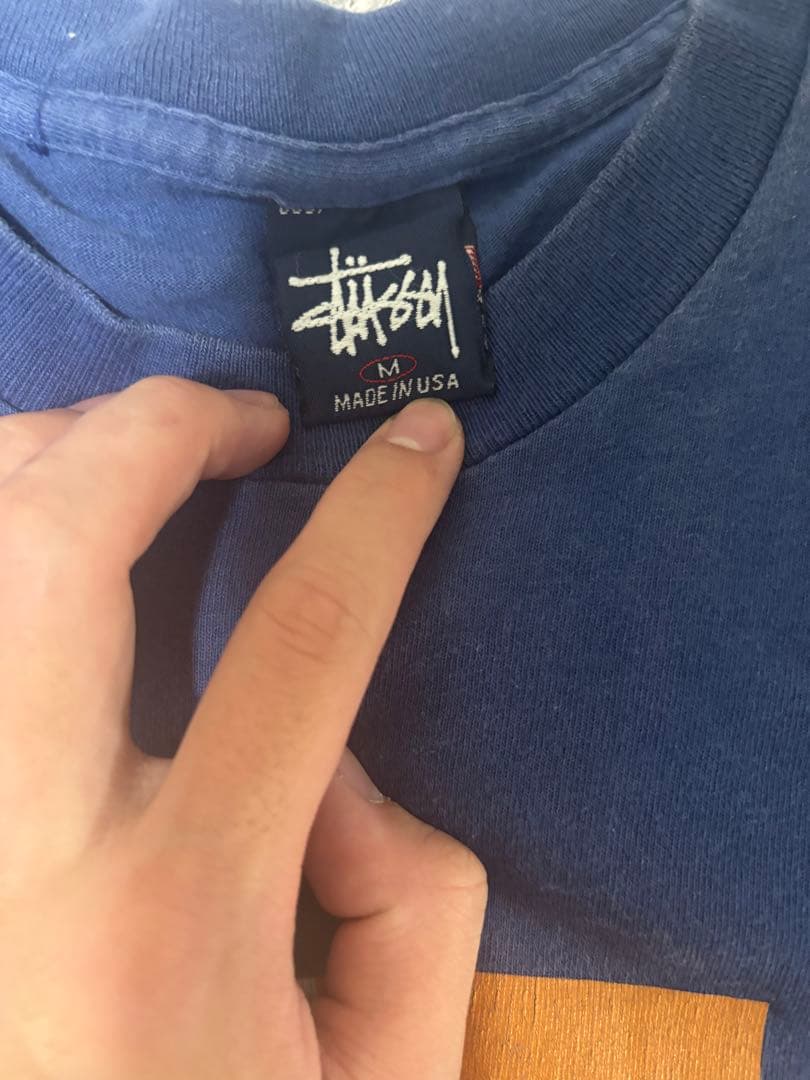 old　Stussy 90s 紺タグ　Tシャツ　シングルステッチ