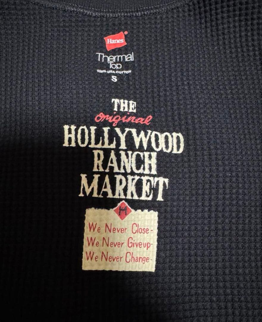 Hanes×ハリウッドランチマーケット HRM 長袖 サーマ Tシャツ 2枚組
