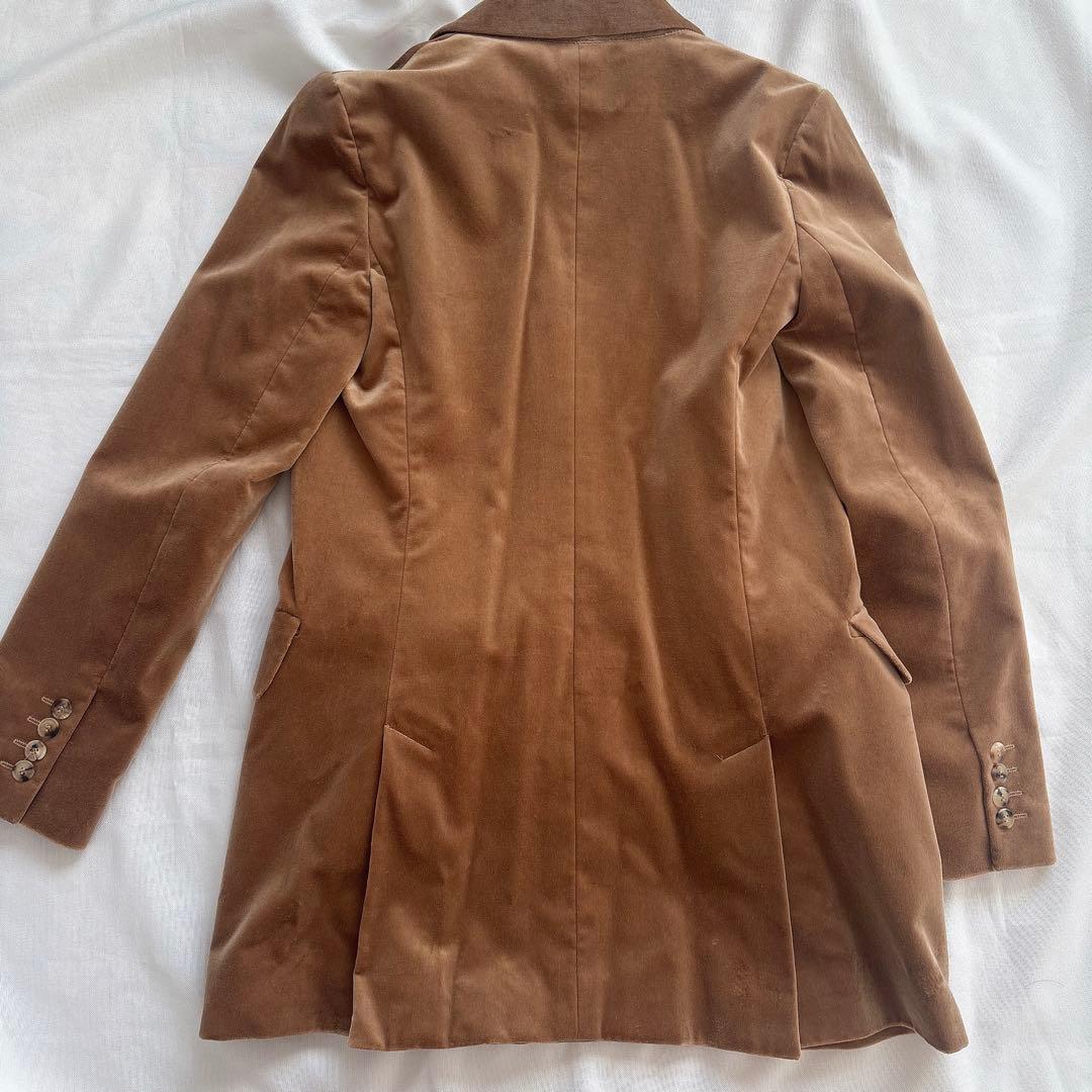 [MaxMara]ベロアブラウン テーラードジャケット