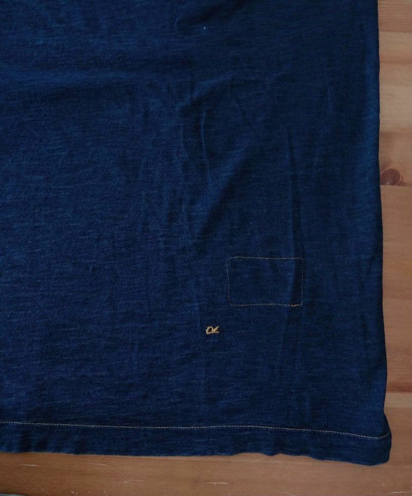 45R 天竺の四角Tシャツ インディゴ