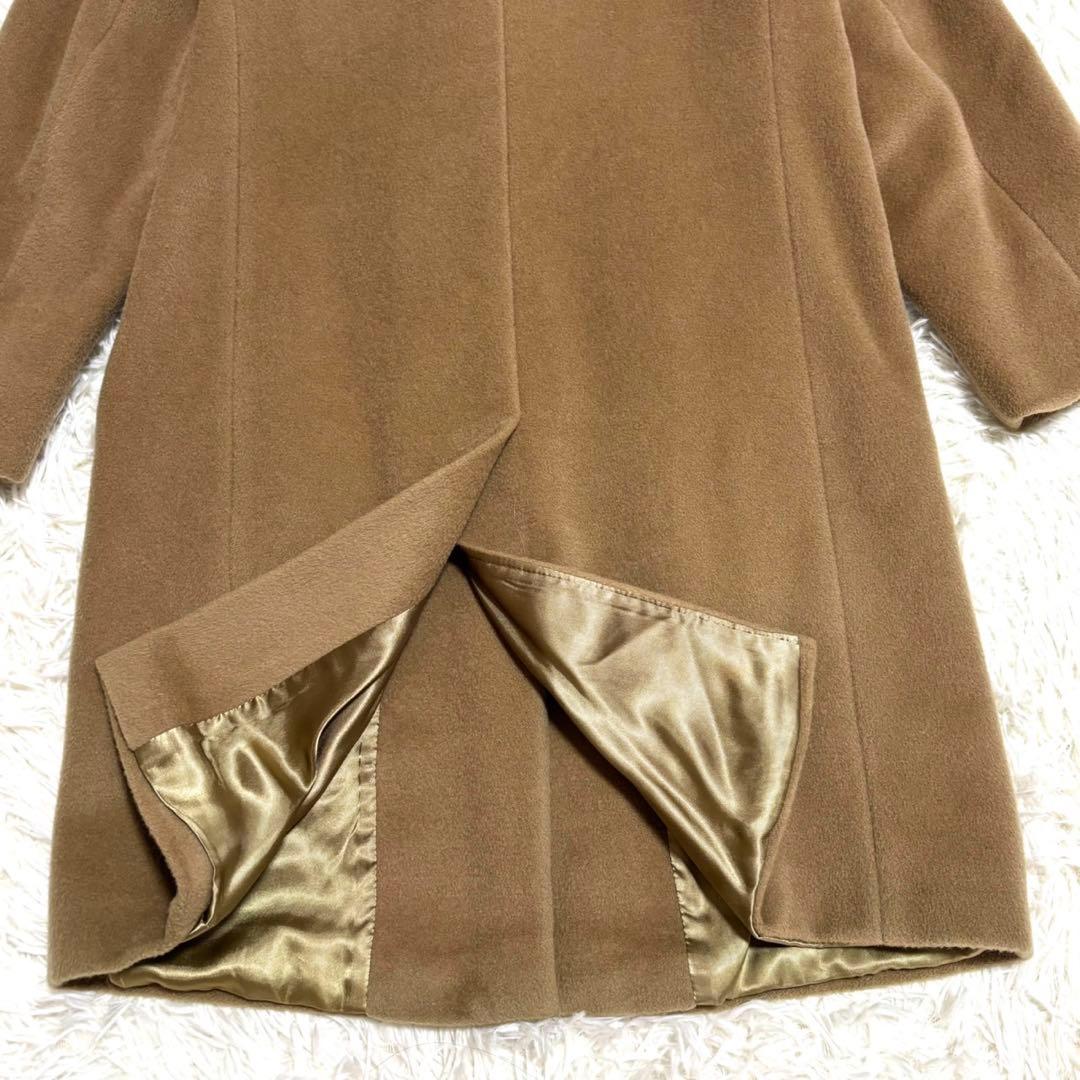 【美品】MAX &Co.　カシミヤ混　ロングコート　キャメル　大きな襟 M