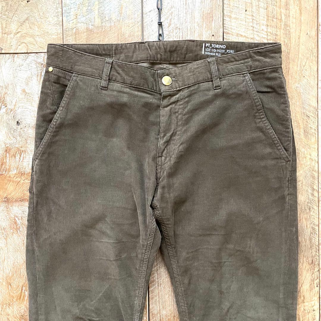 【美品】PT TORINO GRUNGE テーパード コーデュロイパンツ 32