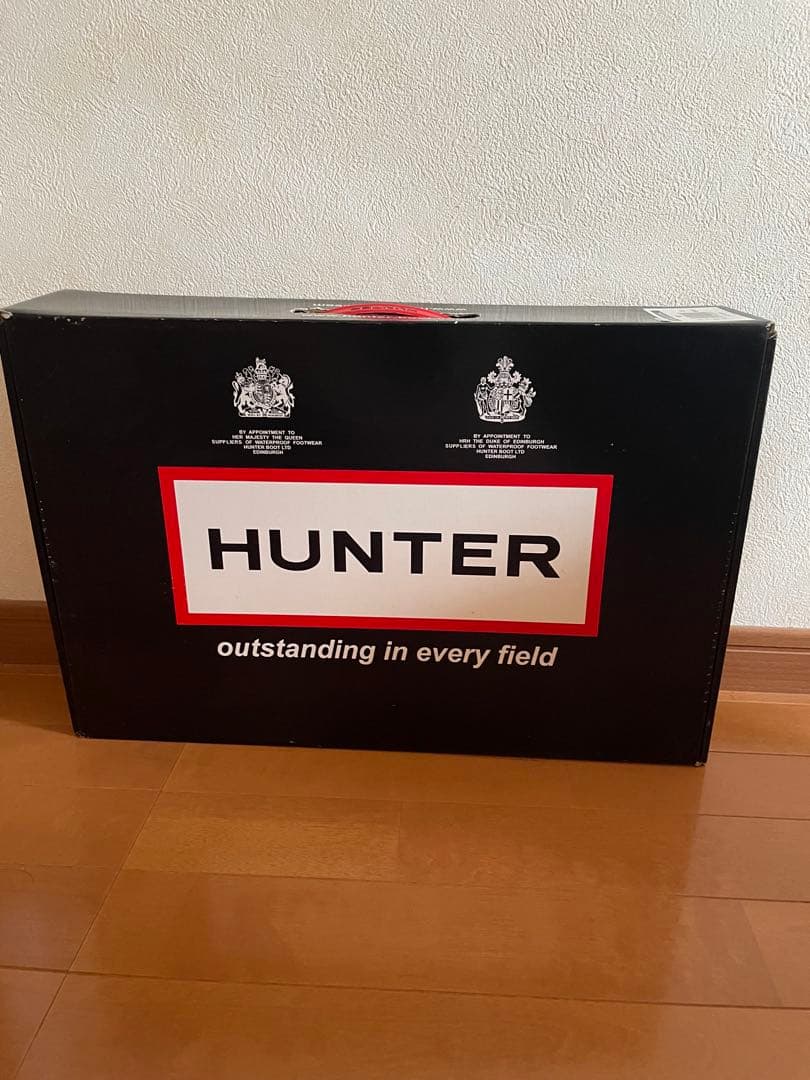 ハンターHUNTERオリジナルトールロングレインブーツ長靴赤レッドバックル付き