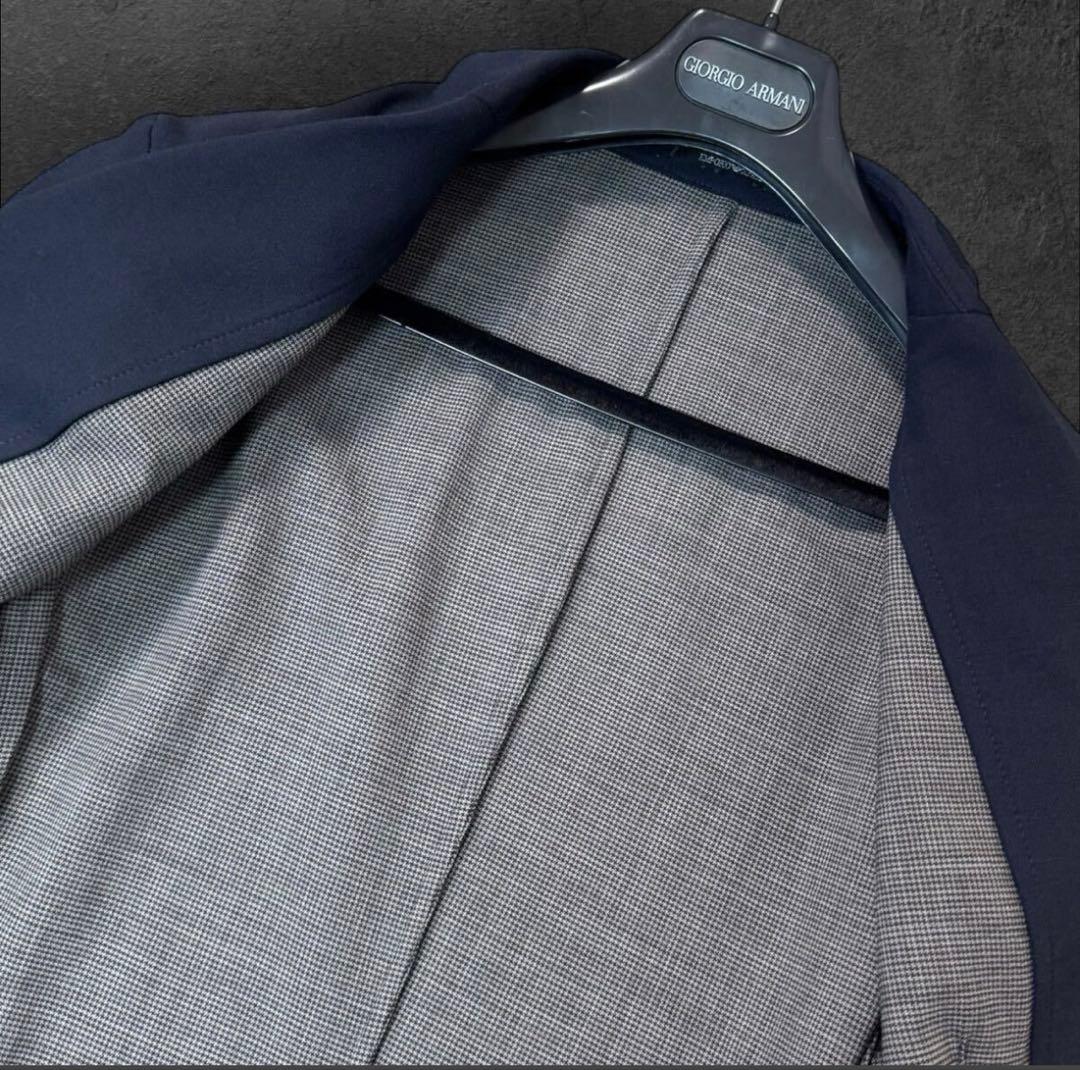KA14 ARMANI/アルマーニ　アンコン ジャケットジャージー ストレッチ