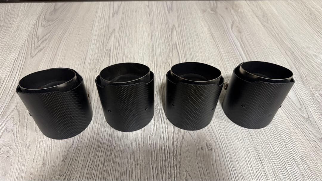 F80 F82 M3 M4 純正マフラー用マフラーカッター カーボン 4個セット