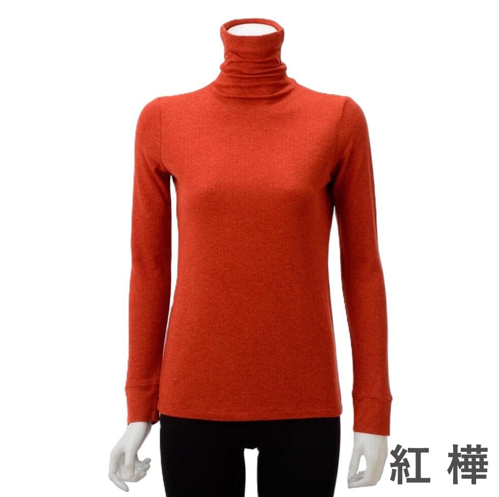 TAKEFU竹布 癒布長袖タートルネック（レディース） M〜L クリーム色 1枚