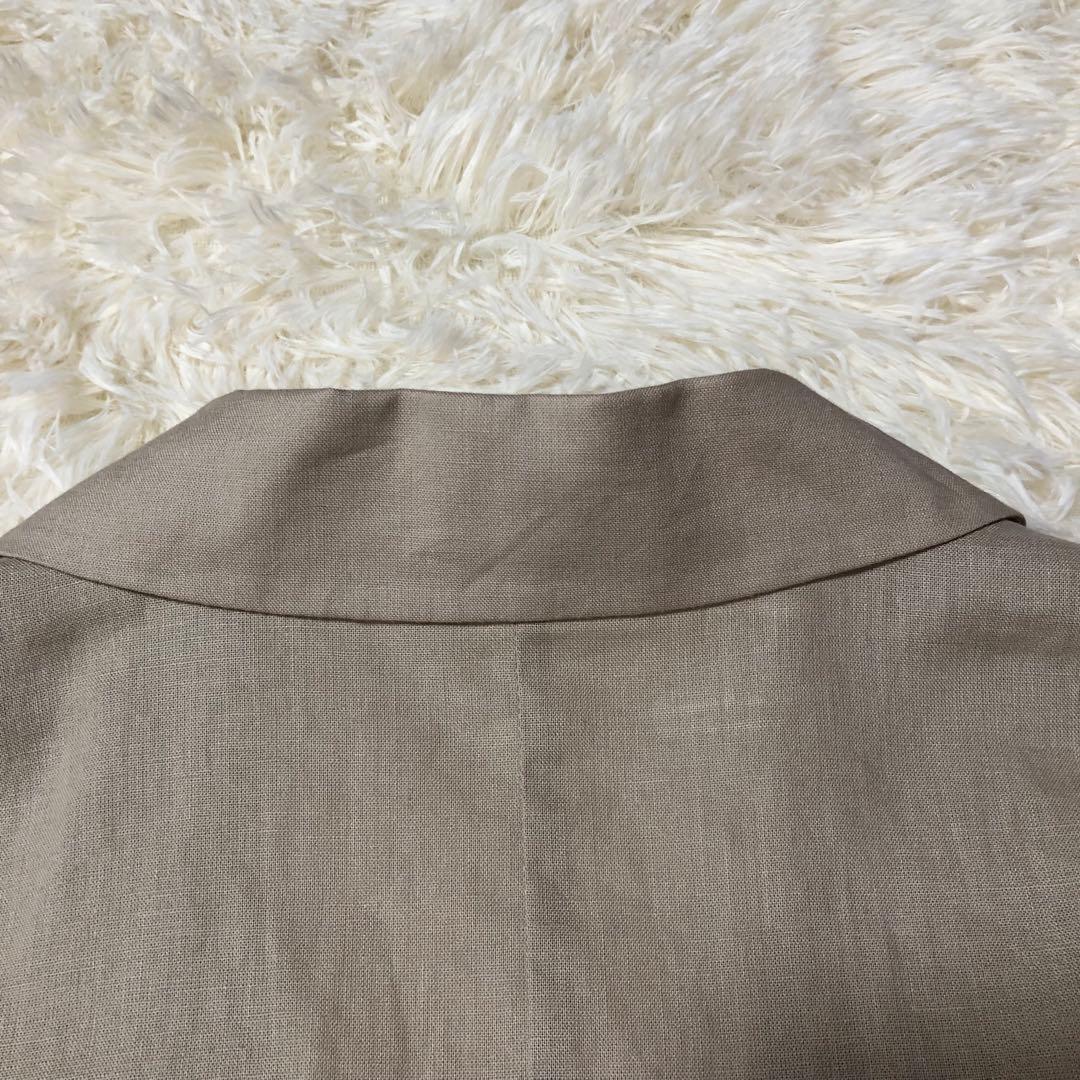 極美品　リブドロワ　リネン混　シアージャケット　2way